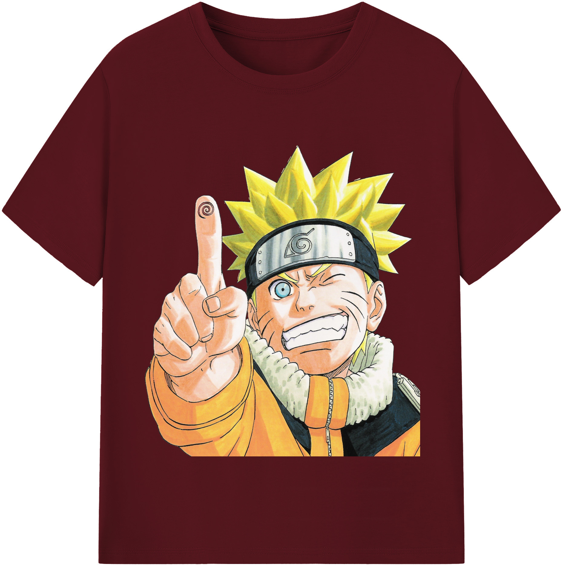 （画像用） NARUTO -ナルト- うずまき ナルト Uzumaki Naruto 綿100％半袖Tシャツ（フロントプリント）